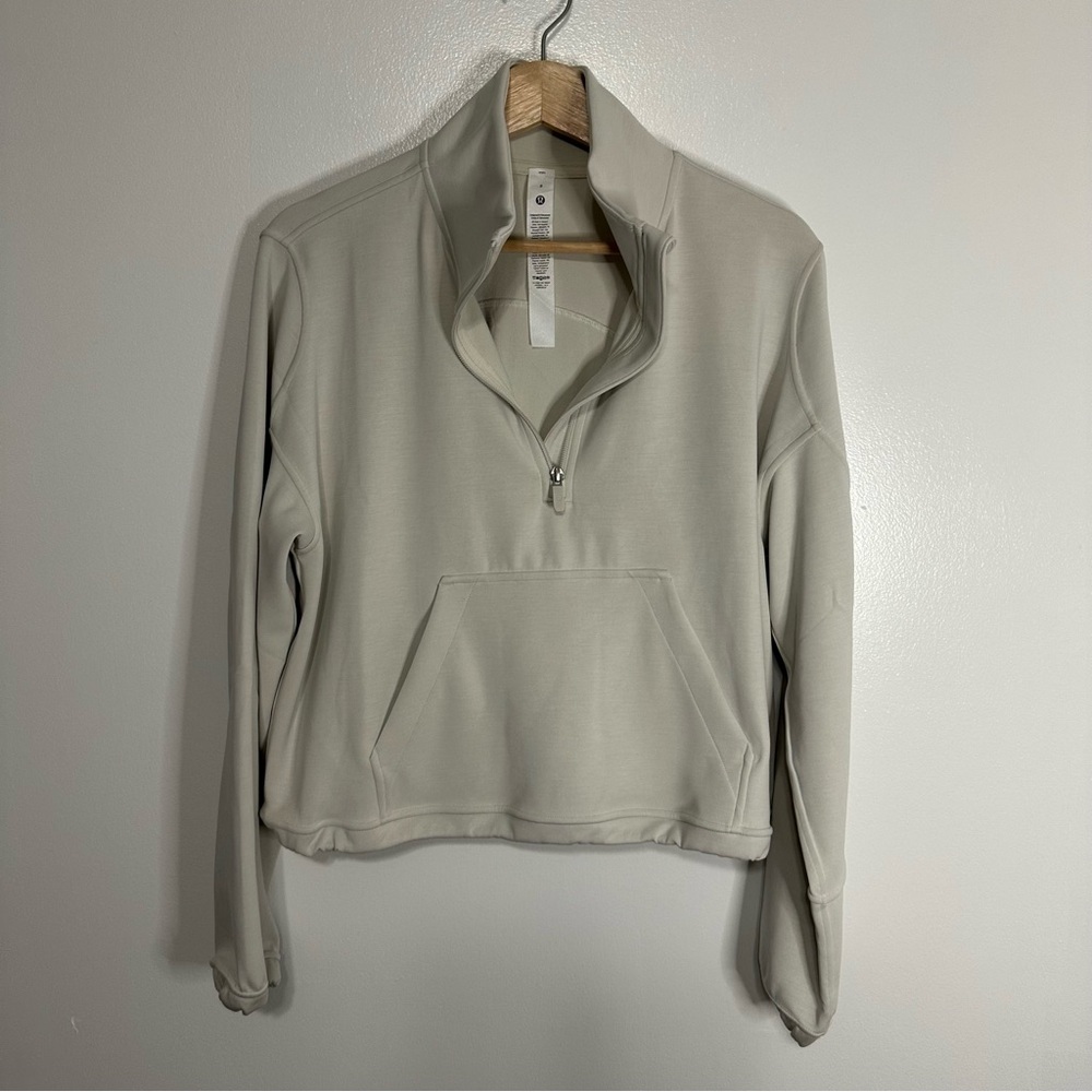 NWOT Lululemon Brushed Softstreme Half Zip - Picture 3 of 9